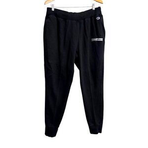 Champion Reverse Weave Black Joggers With Trench Approved Logo X-Large Cotton Bl